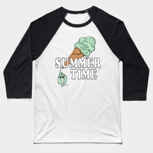 ICE CREAM SUMMER TIME Baseball T-Shirt